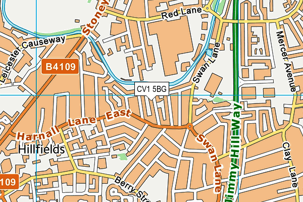 CV1 5BG map - OS VectorMap District (Ordnance Survey)