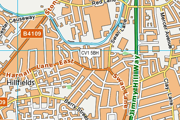 CV1 5BH map - OS VectorMap District (Ordnance Survey)