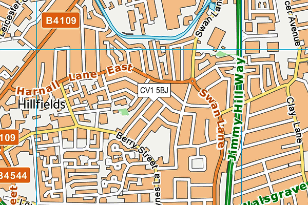 CV1 5BJ map - OS VectorMap District (Ordnance Survey)