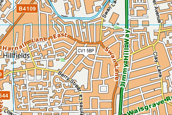 CV1 5BP map - OS VectorMap District (Ordnance Survey)