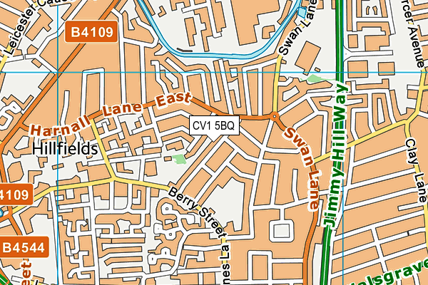 CV1 5BQ map - OS VectorMap District (Ordnance Survey)