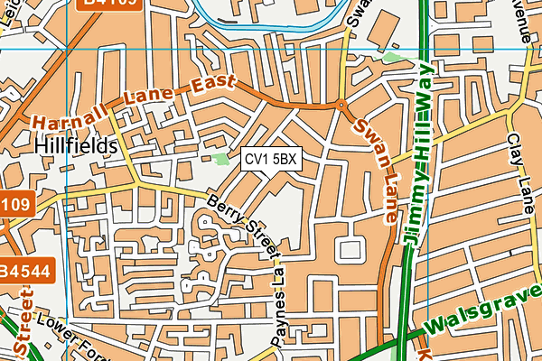 CV1 5BX map - OS VectorMap District (Ordnance Survey)