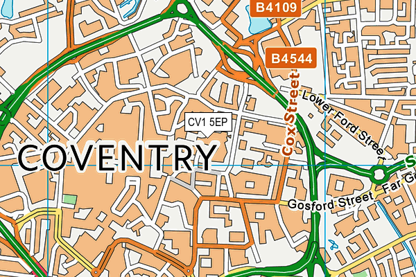 CV1 5EP map - OS VectorMap District (Ordnance Survey)