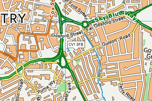 Coventry University map (CV1 5FB) - OS VectorMap District (Ordnance Survey)