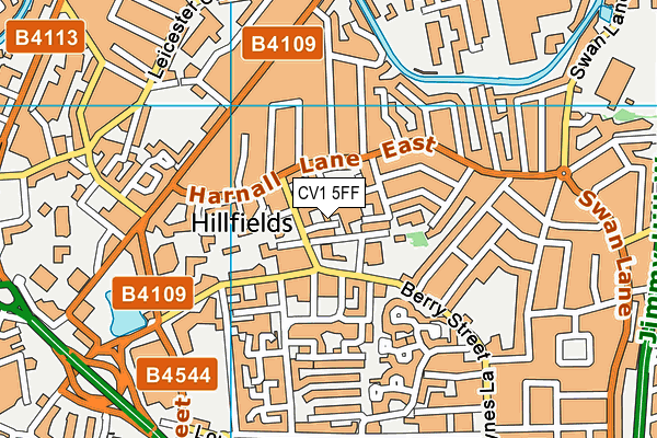 CV1 5FF map - OS VectorMap District (Ordnance Survey)