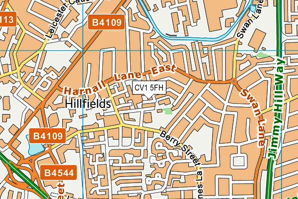CV1 5FH map - OS VectorMap District (Ordnance Survey)