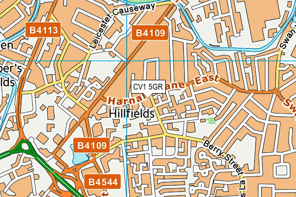 Hillfields Nursery School map (CV1 5GR) - OS VectorMap District (Ordnance Survey)