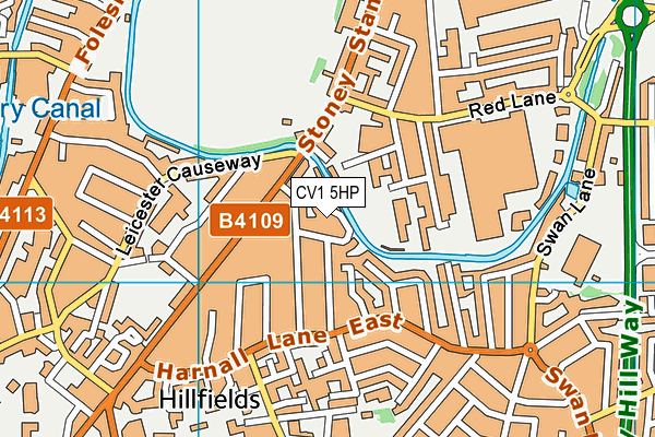 CV1 5HP map - OS VectorMap District (Ordnance Survey)