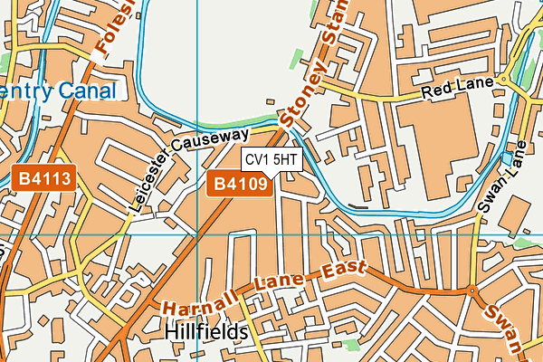 CV1 5HT map - OS VectorMap District (Ordnance Survey)