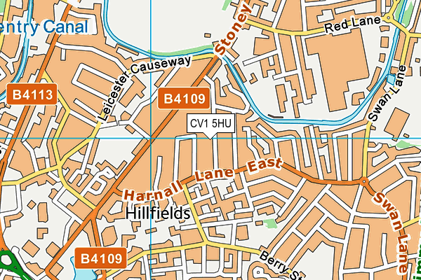 CV1 5HU map - OS VectorMap District (Ordnance Survey)