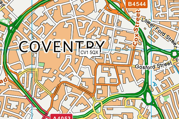 CV1 5QX map - OS VectorMap District (Ordnance Survey)