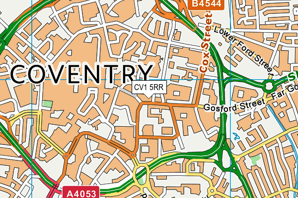 CV1 5RR map - OS VectorMap District (Ordnance Survey)