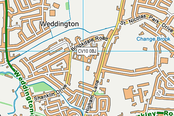 Higham Lane School map (CV10 0BJ) - OS VectorMap District (Ordnance Survey)
