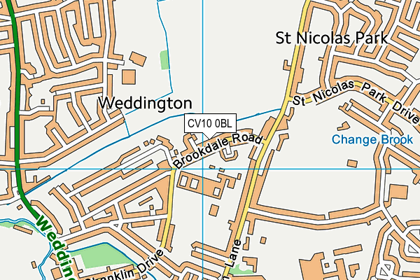 CV10 0BL map - OS VectorMap District (Ordnance Survey)