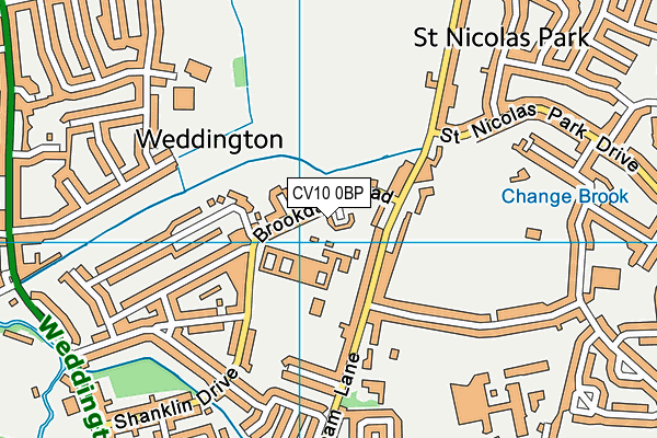 CV10 0BP map - OS VectorMap District (Ordnance Survey)