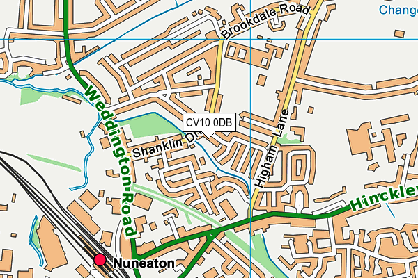 CV10 0DB map - OS VectorMap District (Ordnance Survey)