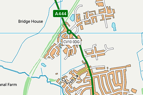 CV10 0DG map - OS VectorMap District (Ordnance Survey)