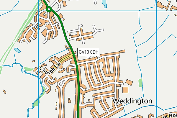 CV10 0DH map - OS VectorMap District (Ordnance Survey)