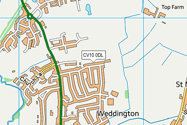 CV10 0DL map - OS VectorMap District (Ordnance Survey)
