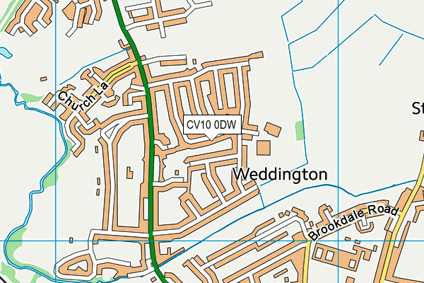 CV10 0DW map - OS VectorMap District (Ordnance Survey)