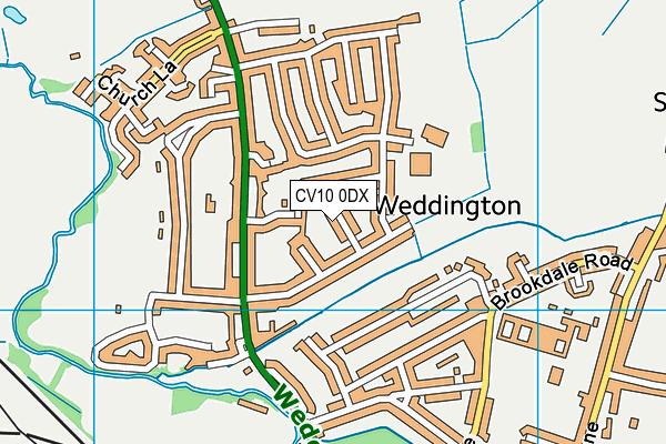 CV10 0DX map - OS VectorMap District (Ordnance Survey)