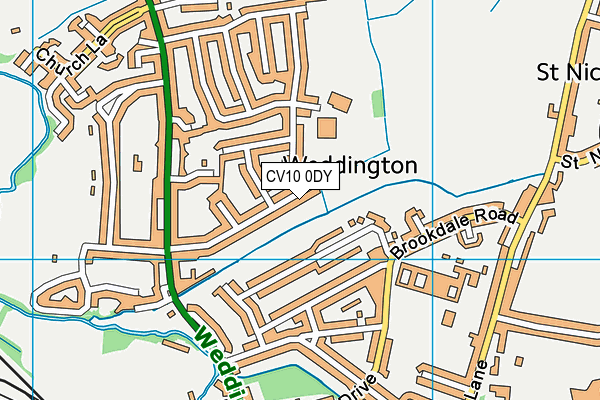 CV10 0DY map - OS VectorMap District (Ordnance Survey)