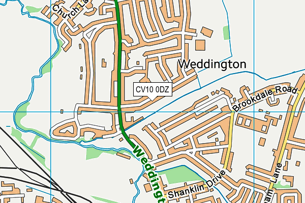 CV10 0DZ map - OS VectorMap District (Ordnance Survey)