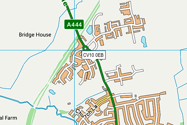 CV10 0EB map - OS VectorMap District (Ordnance Survey)