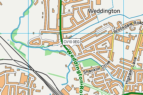 CV10 0EG map - OS VectorMap District (Ordnance Survey)