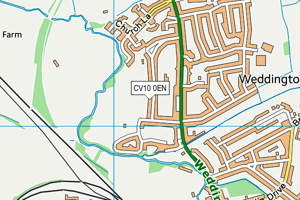 Sandon Park map (CV10 0EN) - OS VectorMap District (Ordnance Survey)