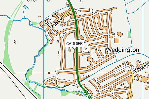 CV10 0ER map - OS VectorMap District (Ordnance Survey)