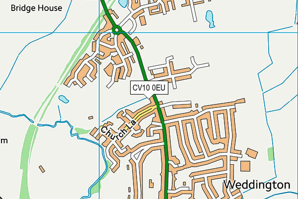 CV10 0EU map - OS VectorMap District (Ordnance Survey)