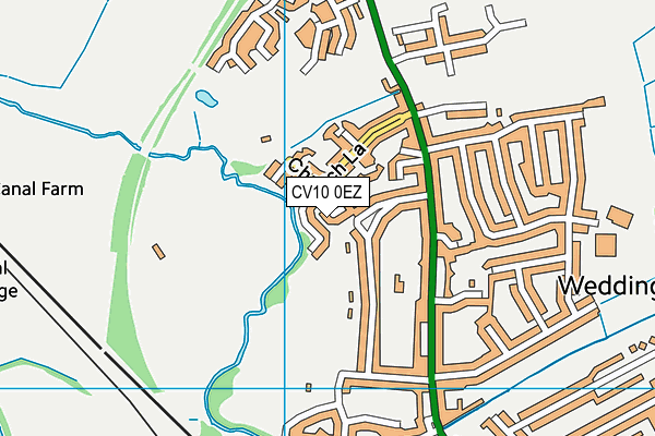 CV10 0EZ map - OS VectorMap District (Ordnance Survey)