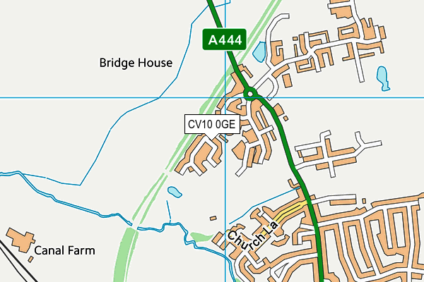 CV10 0GE map - OS VectorMap District (Ordnance Survey)