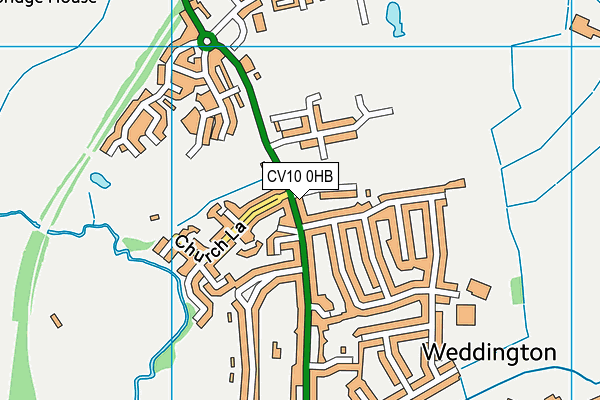 CV10 0HB map - OS VectorMap District (Ordnance Survey)
