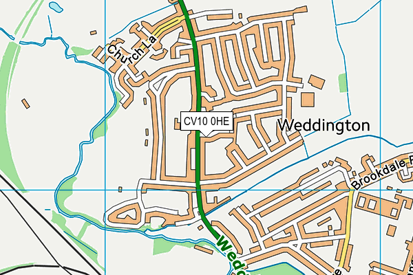 CV10 0HE map - OS VectorMap District (Ordnance Survey)