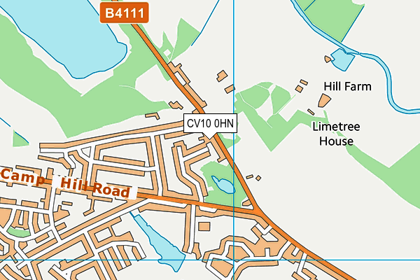 CV10 0HN map - OS VectorMap District (Ordnance Survey)