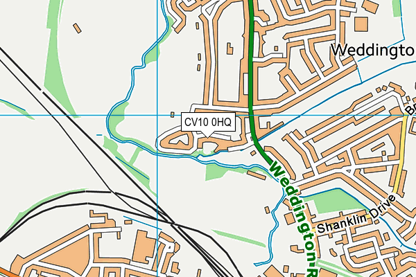 CV10 0HQ map - OS VectorMap District (Ordnance Survey)