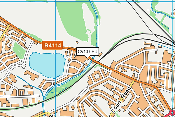 CV10 0HU map - OS VectorMap District (Ordnance Survey)