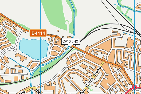 CV10 0HX map - OS VectorMap District (Ordnance Survey)