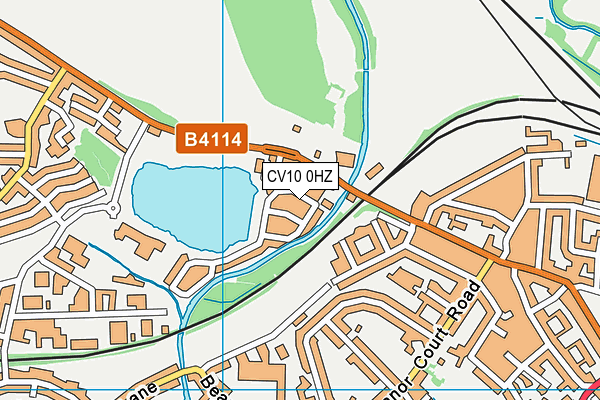 CV10 0HZ map - OS VectorMap District (Ordnance Survey)
