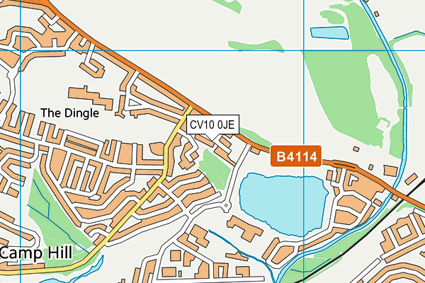 CV10 0JE map - OS VectorMap District (Ordnance Survey)