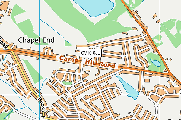 CV10 0JL map - OS VectorMap District (Ordnance Survey)