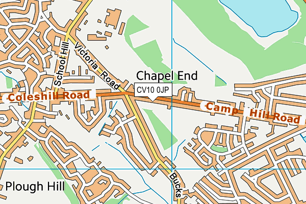 CV10 0JP map - OS VectorMap District (Ordnance Survey)