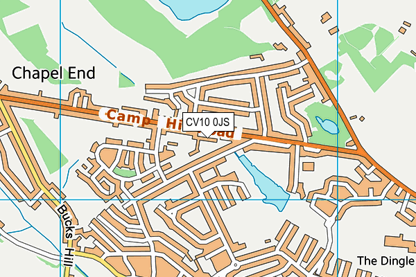 CV10 0JS map - OS VectorMap District (Ordnance Survey)