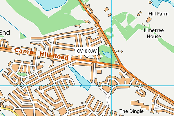 CV10 0JW map - OS VectorMap District (Ordnance Survey)