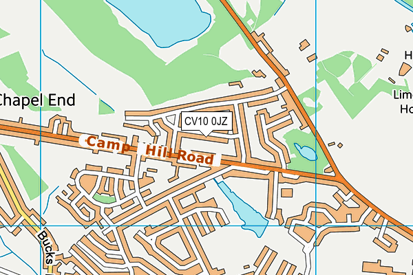 CV10 0JZ map - OS VectorMap District (Ordnance Survey)