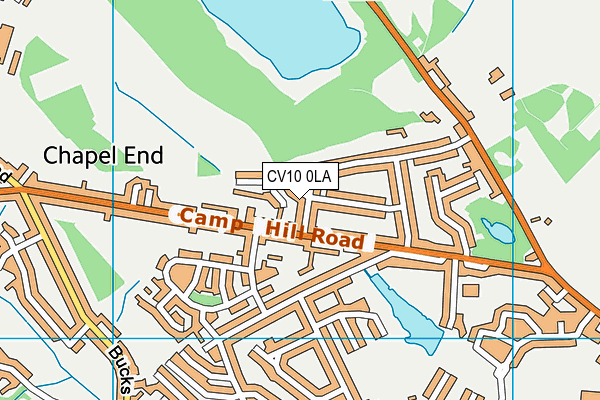 CV10 0LA map - OS VectorMap District (Ordnance Survey)