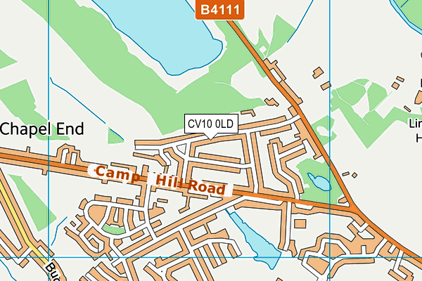 CV10 0LD map - OS VectorMap District (Ordnance Survey)