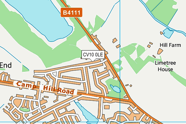 CV10 0LE map - OS VectorMap District (Ordnance Survey)